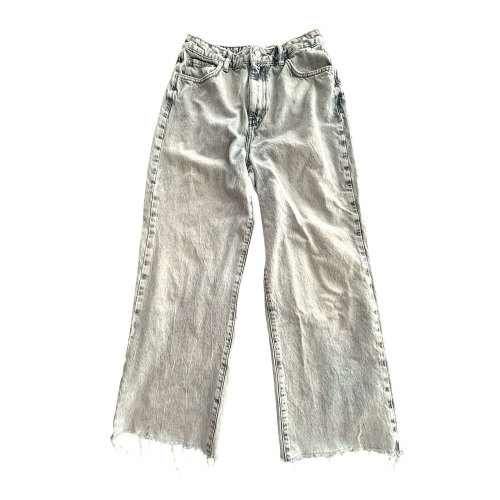 Forever 21 Size 29 High Rise Light Wash Wide‎ Leg Jeans Women's Baggie Trendy